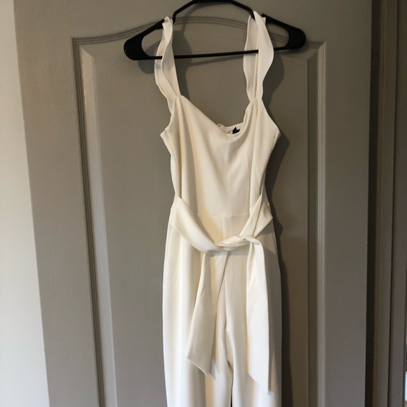 Express Pants & Jumpsuits Like New White Express Jumpsuit Poshmark